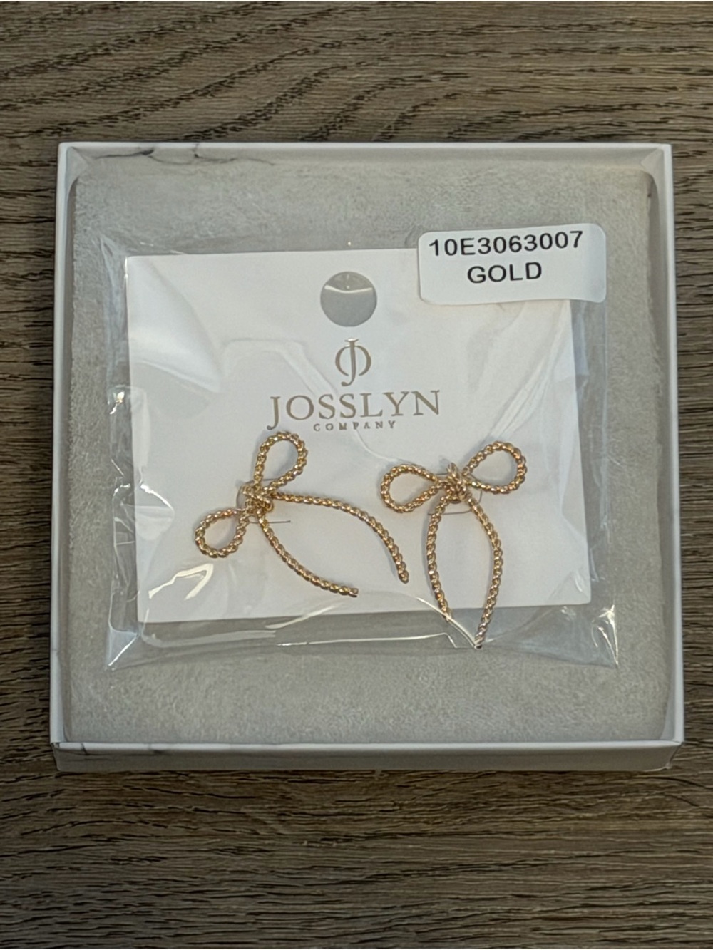 Josslyn Company Rope Bow Stud Earrings Boutique